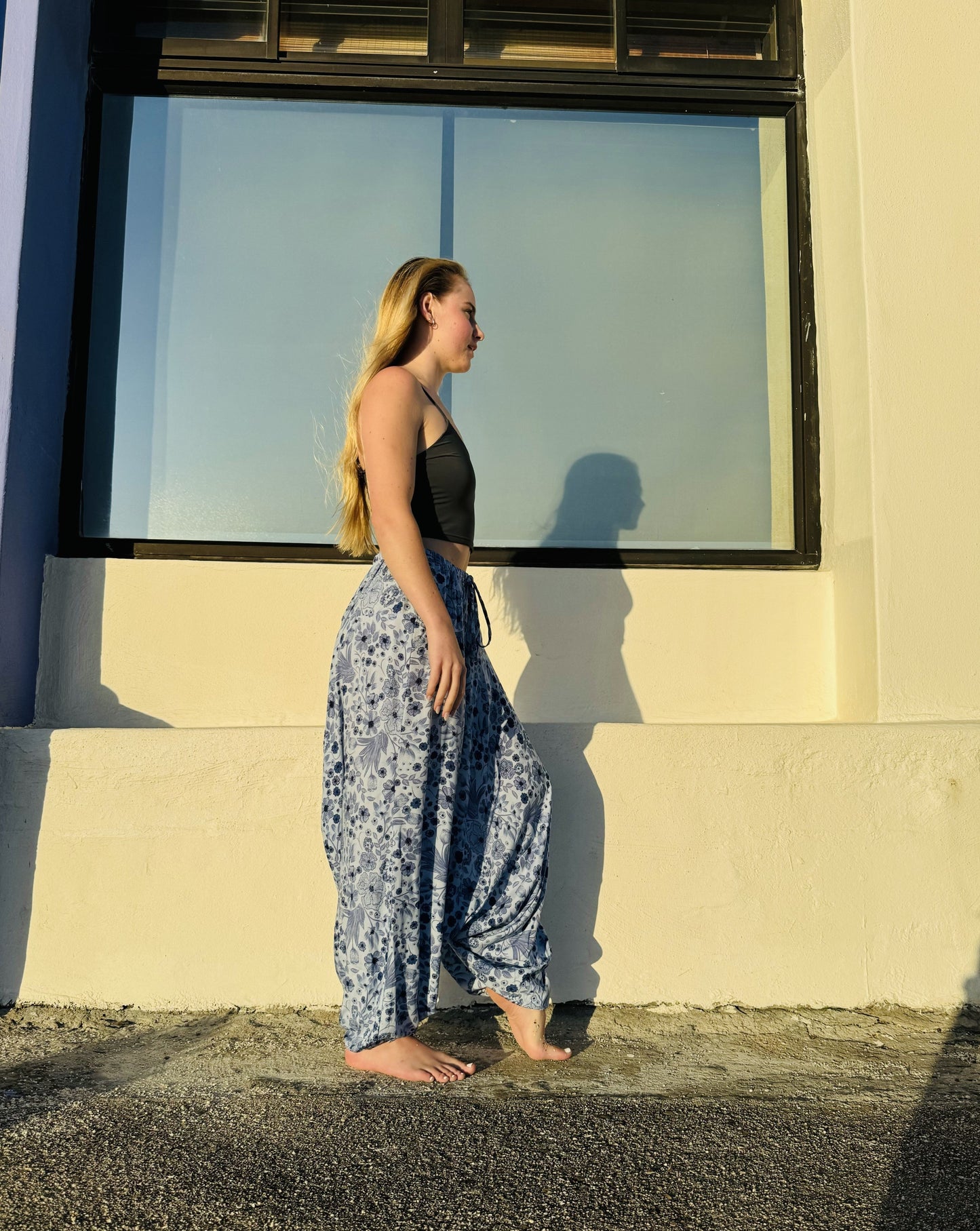 Lotus Pants (Blue Floral)
