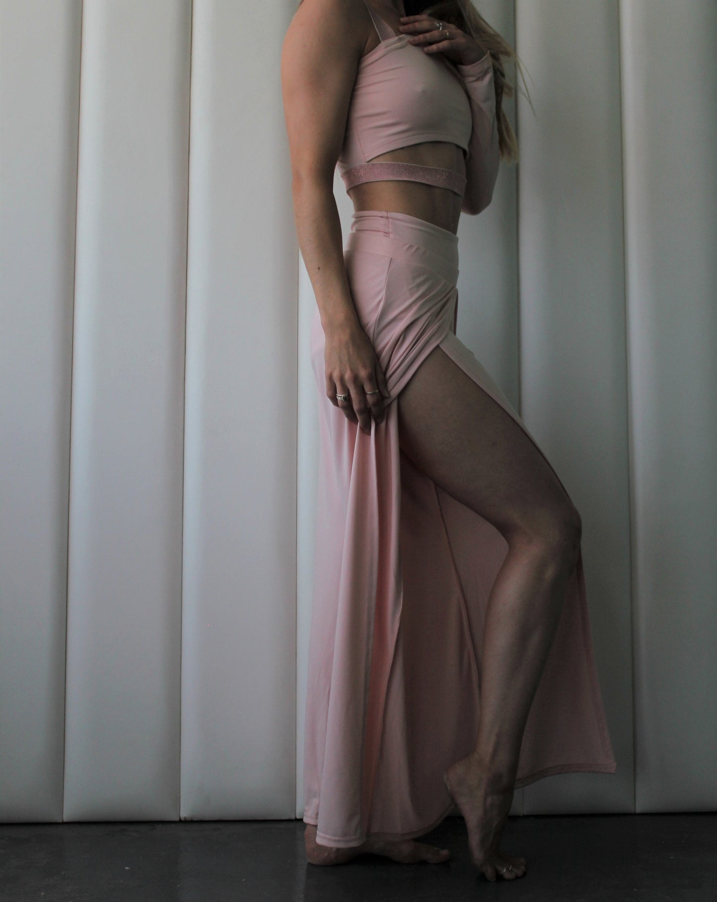 Jasmine Split Pants (Pale Pink)