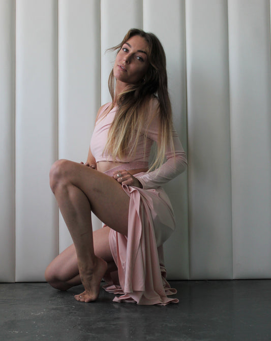 Jasmine Split Pants (Pale Pink)