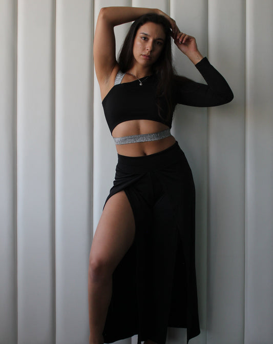 Jasmine Split Pants (Black)