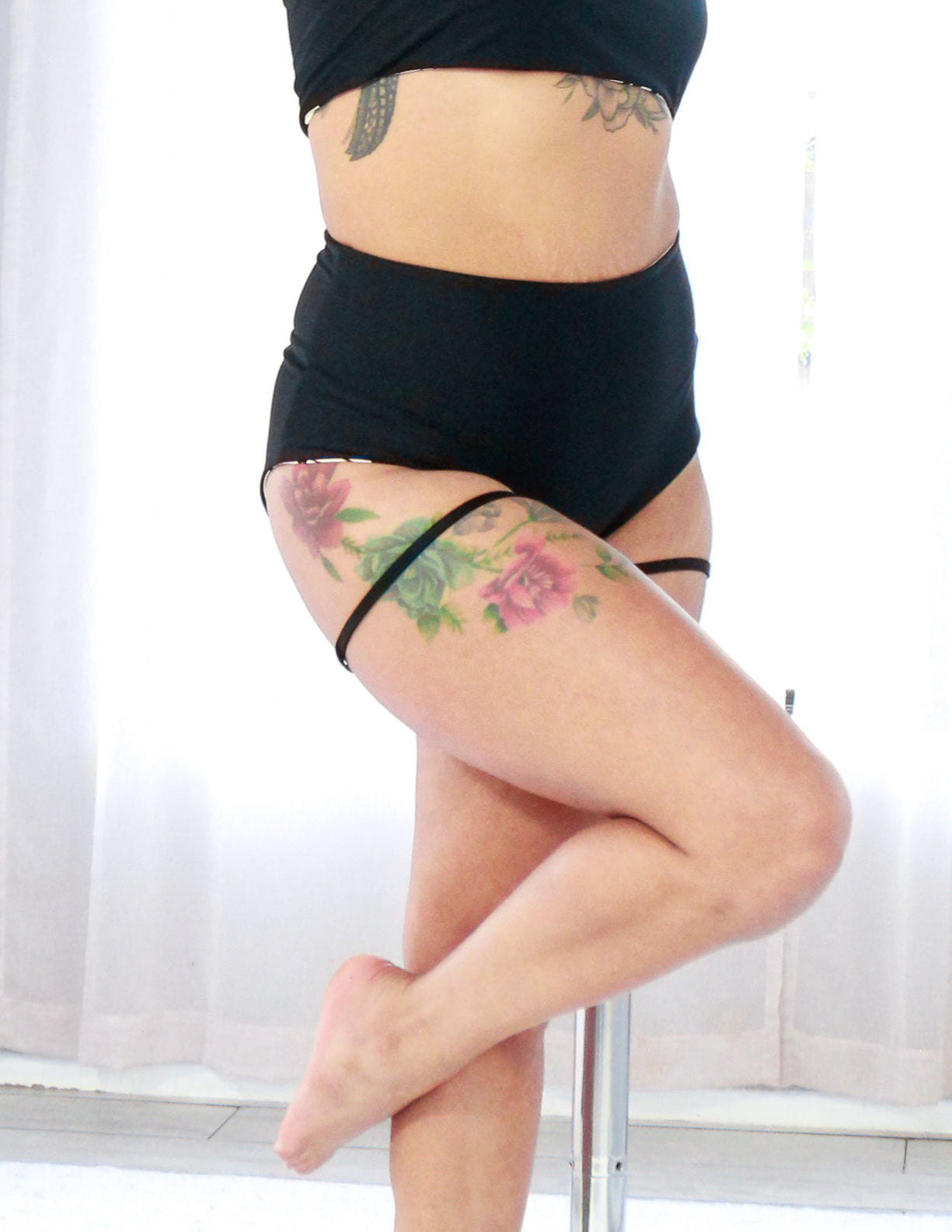 Hello Boys Bottoms (Floral Print/ Black)