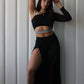 Jasmine Split Pants (Black)